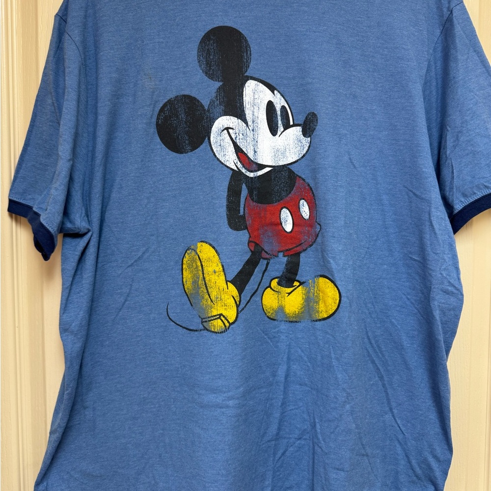 Blue T-Shirt with Mickey Mouse Graphic